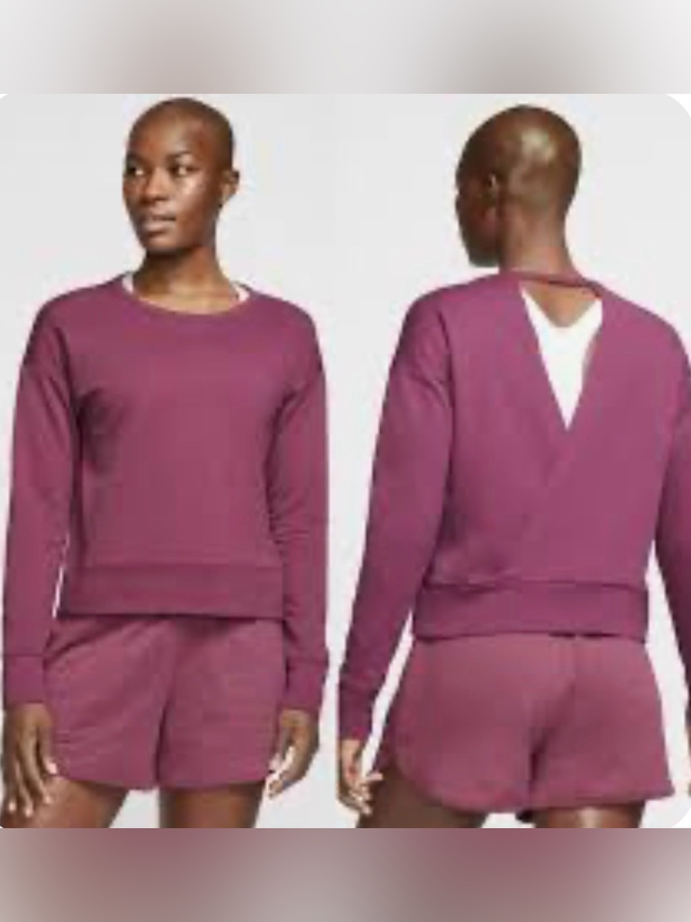 NWOT NIKE Dri Fit Yoga Wrap sweatshirt size women’s medium